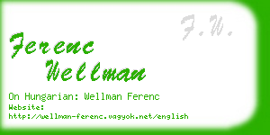 ferenc wellman business card